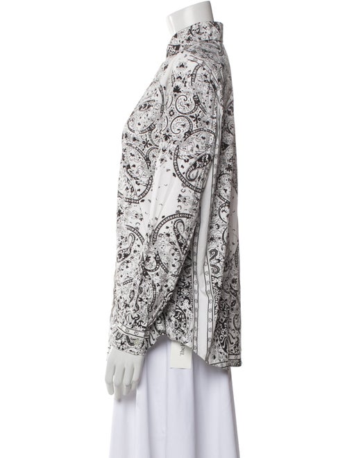 Etro Printed Long Sleeve Button-Up Top