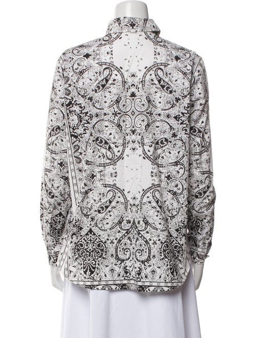 Etro Printed Long Sleeve Button-Up Top
