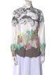 Etro Printed Long Sleeve Button-Up Top