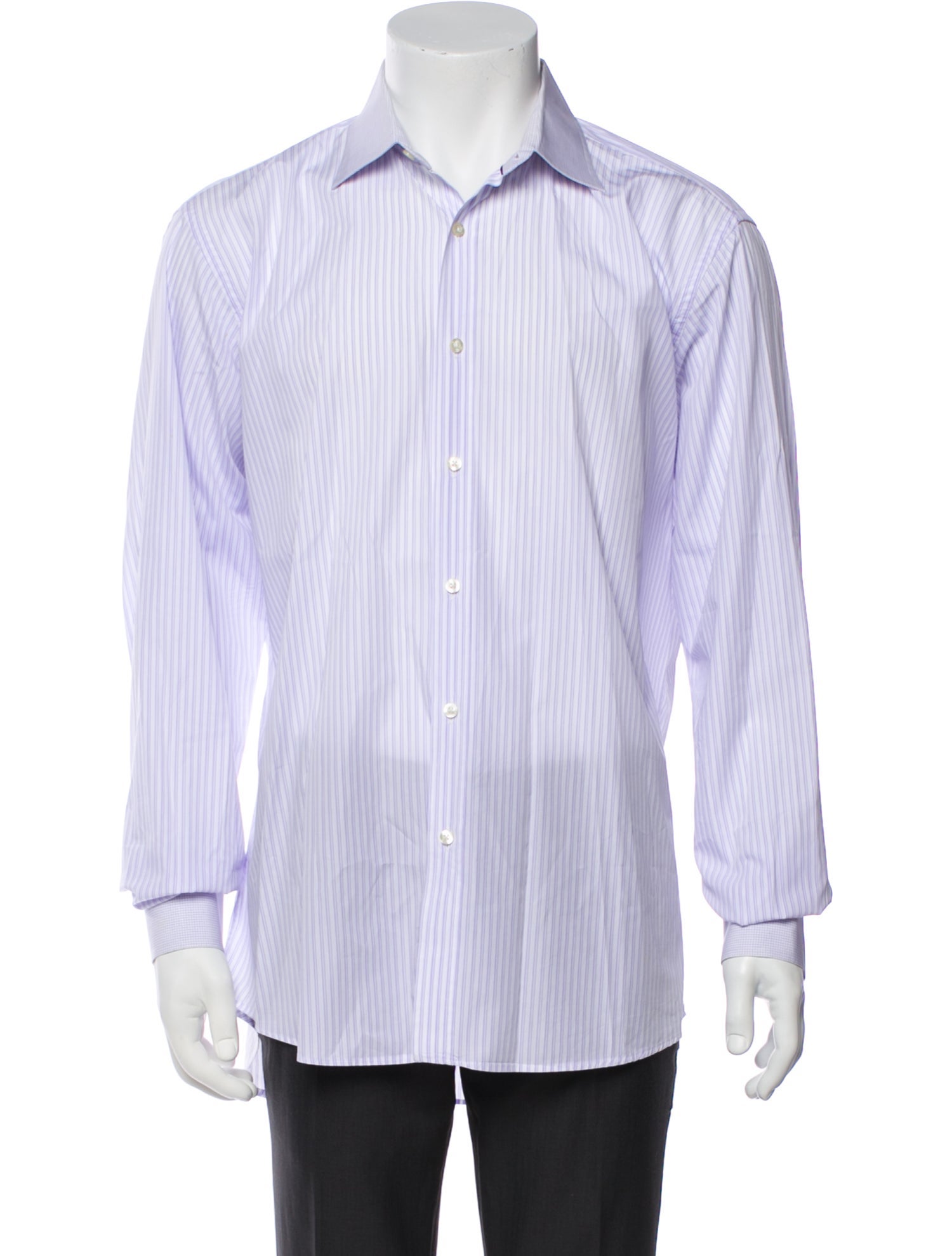 Etro Striped Long Sleeve Dress Shirt