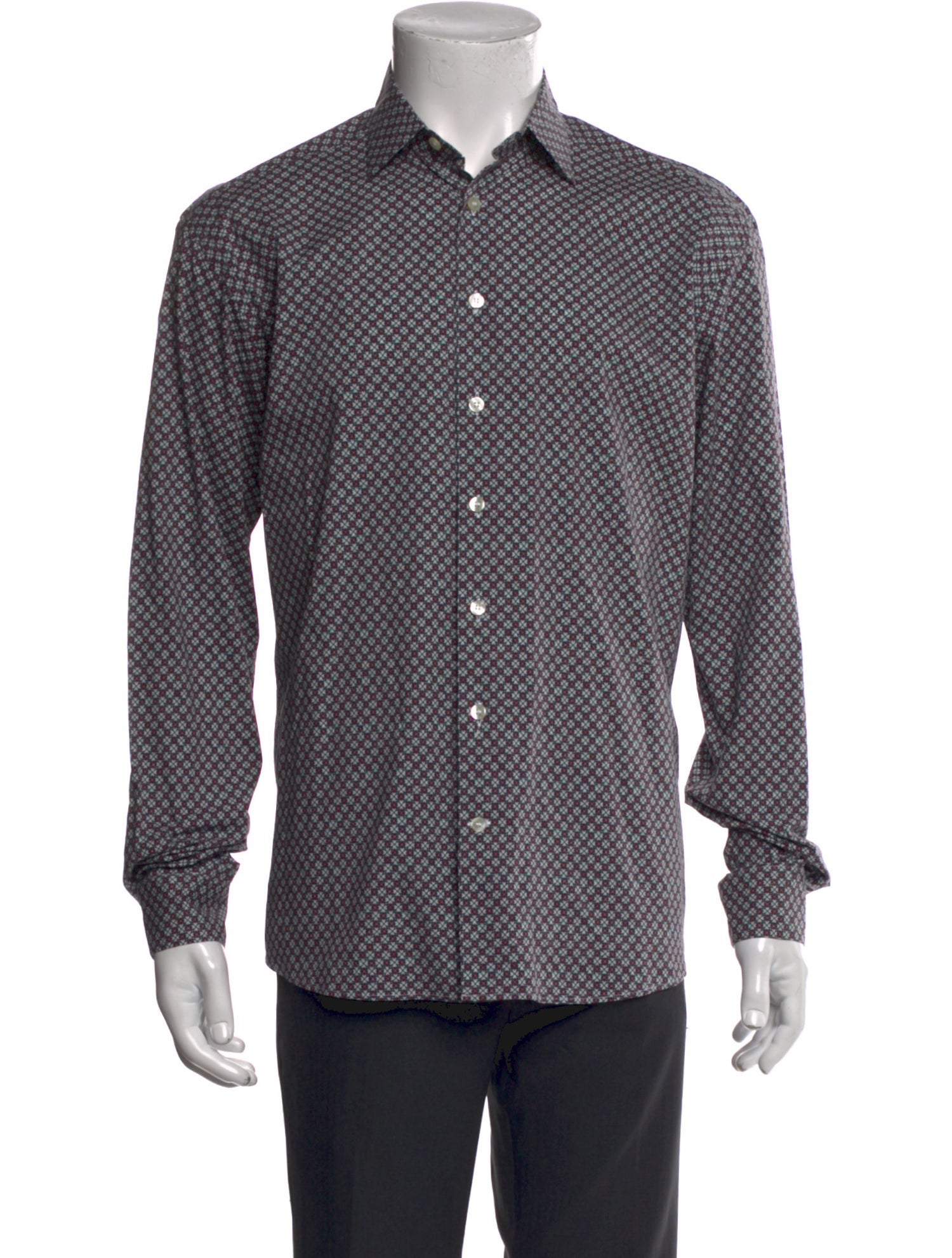 Etro Printed Long Sleeve Dress Shirt