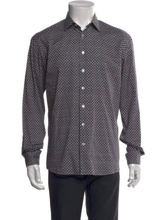 Etro Printed Long Sleeve Dress Shirt