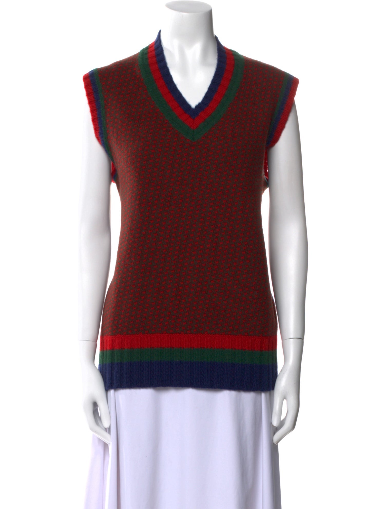 Etro Wool Colorblock Pattern Sweater