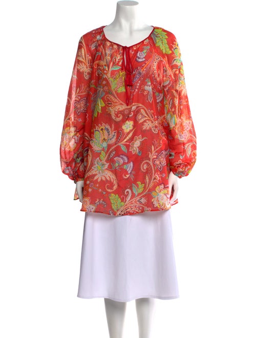 Etro Floral Print V-Neck Tunic
