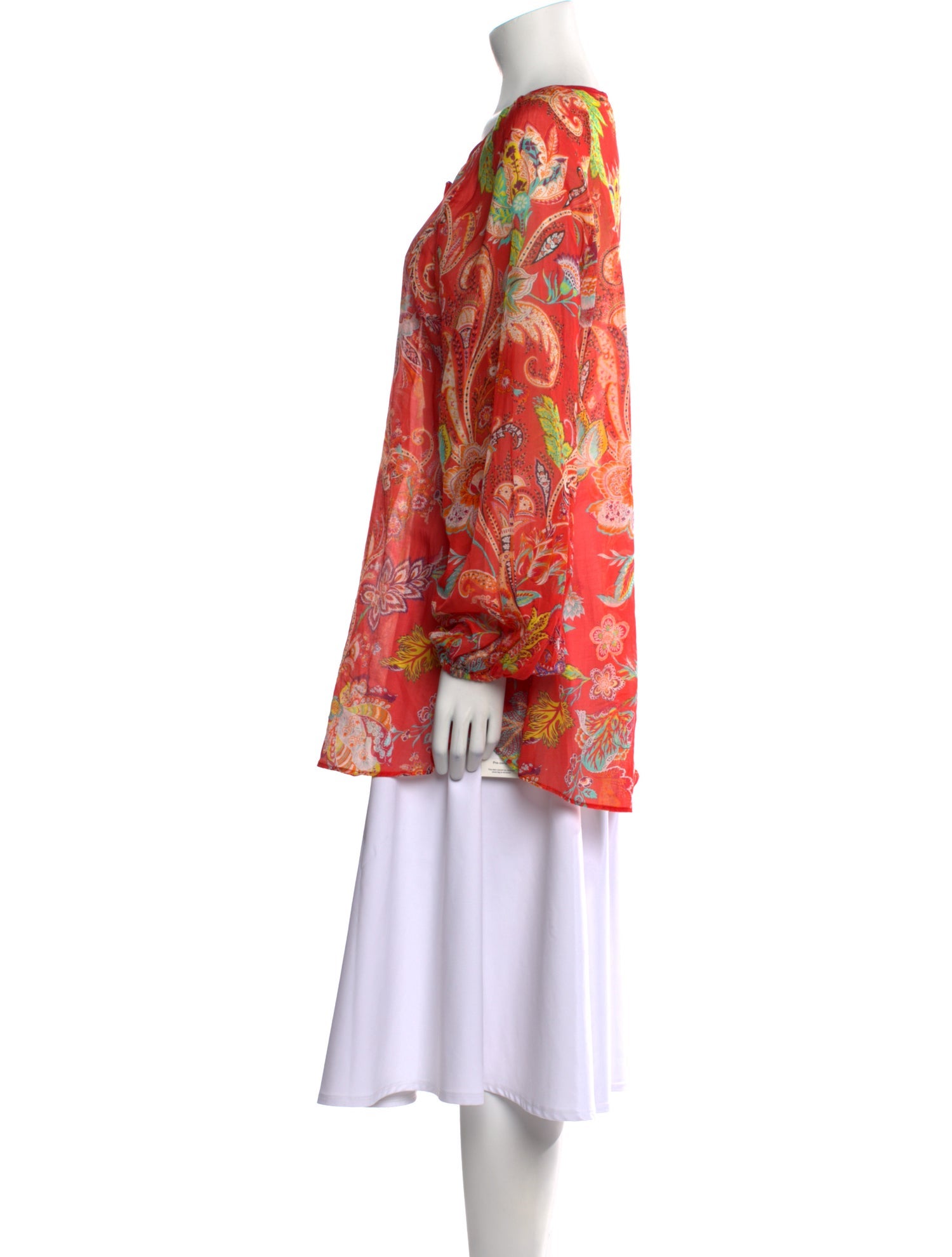 Etro Floral Print V-Neck Tunic