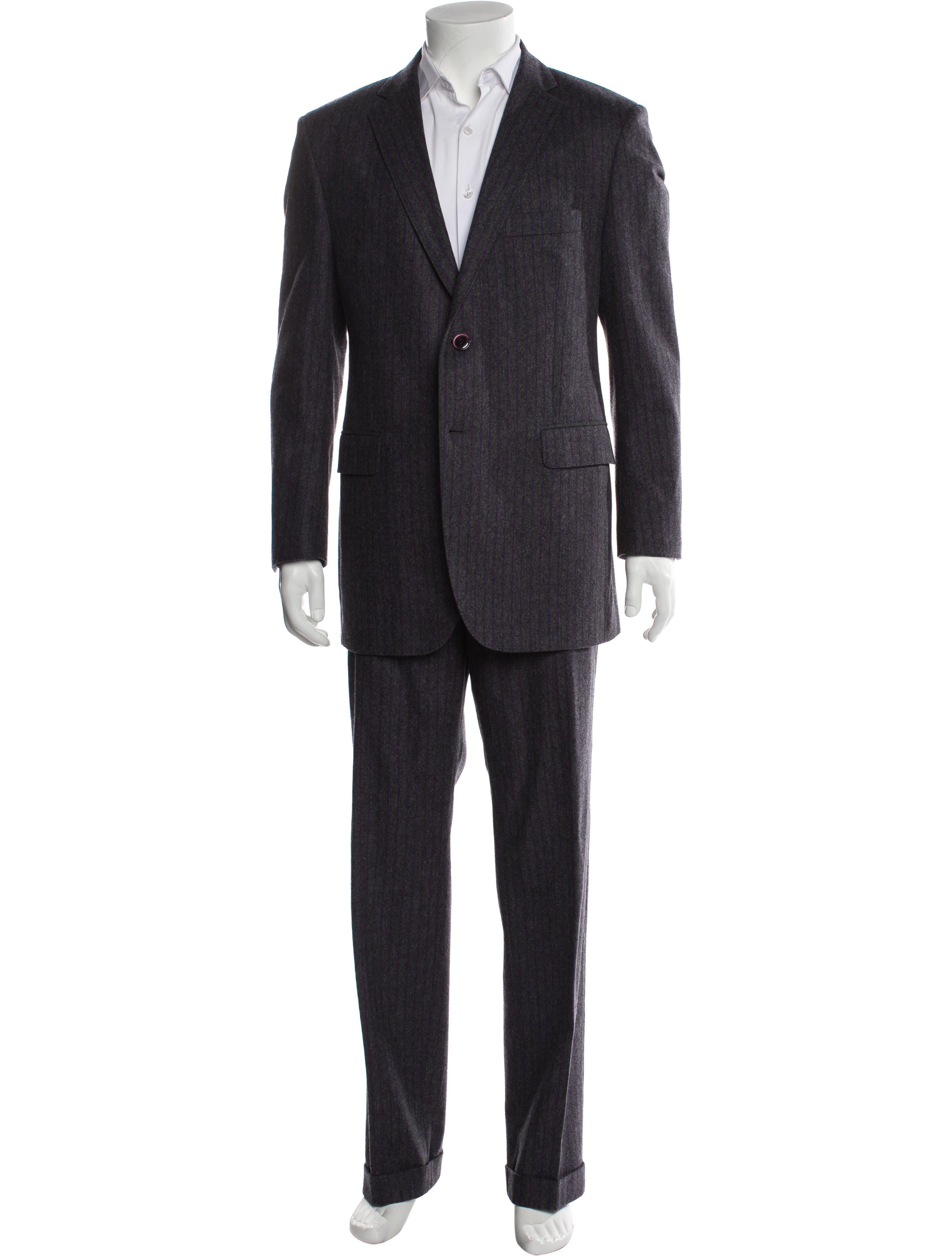 Etro Wool Striped Two-Piece Suit