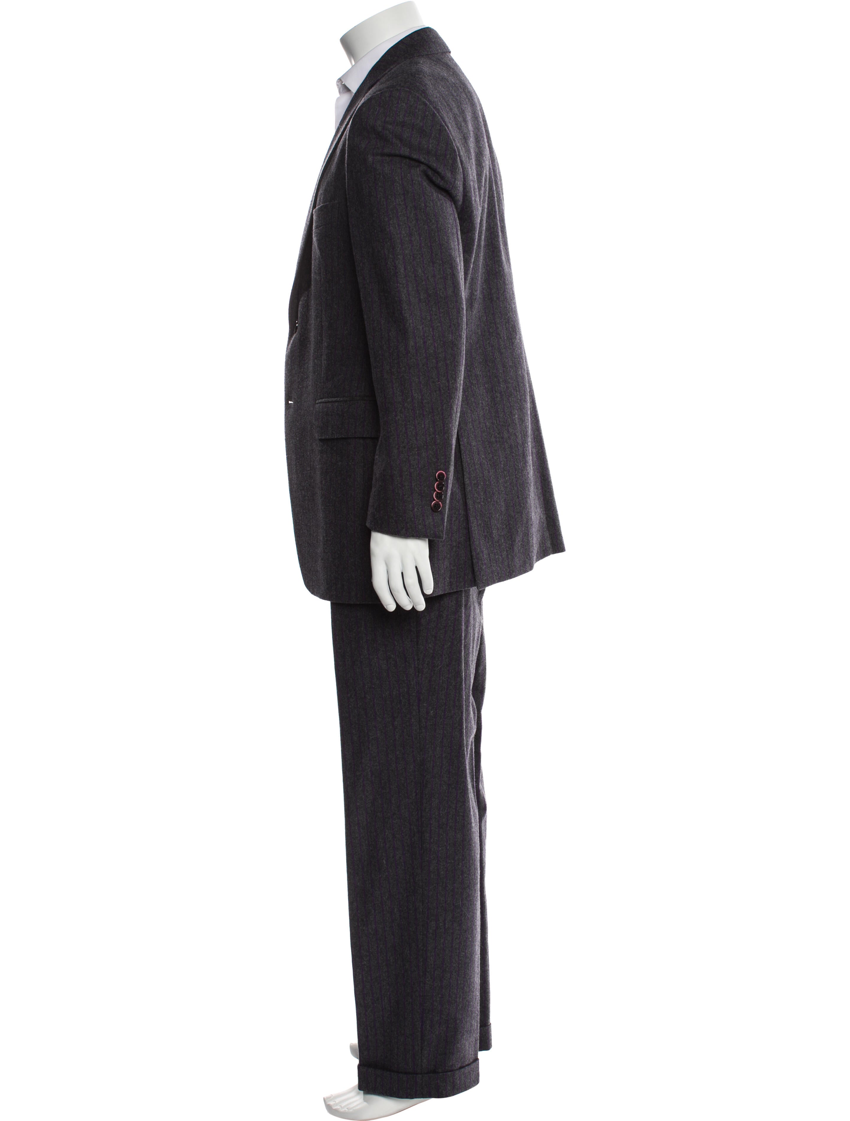 Etro Wool Striped Two-Piece Suit