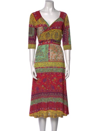 Etro Printed Midi Length Dress