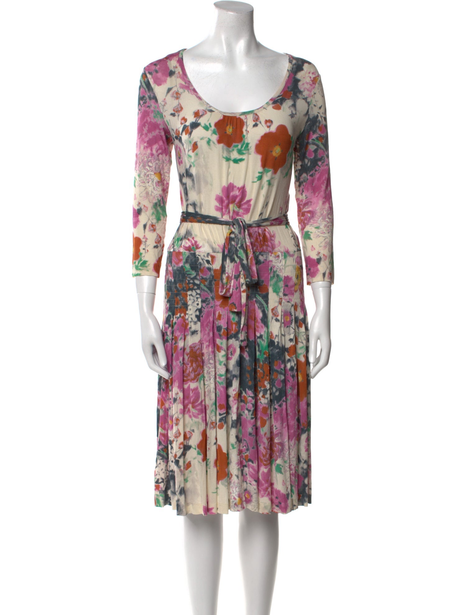 Etro Floral Print Knee-Length Dress