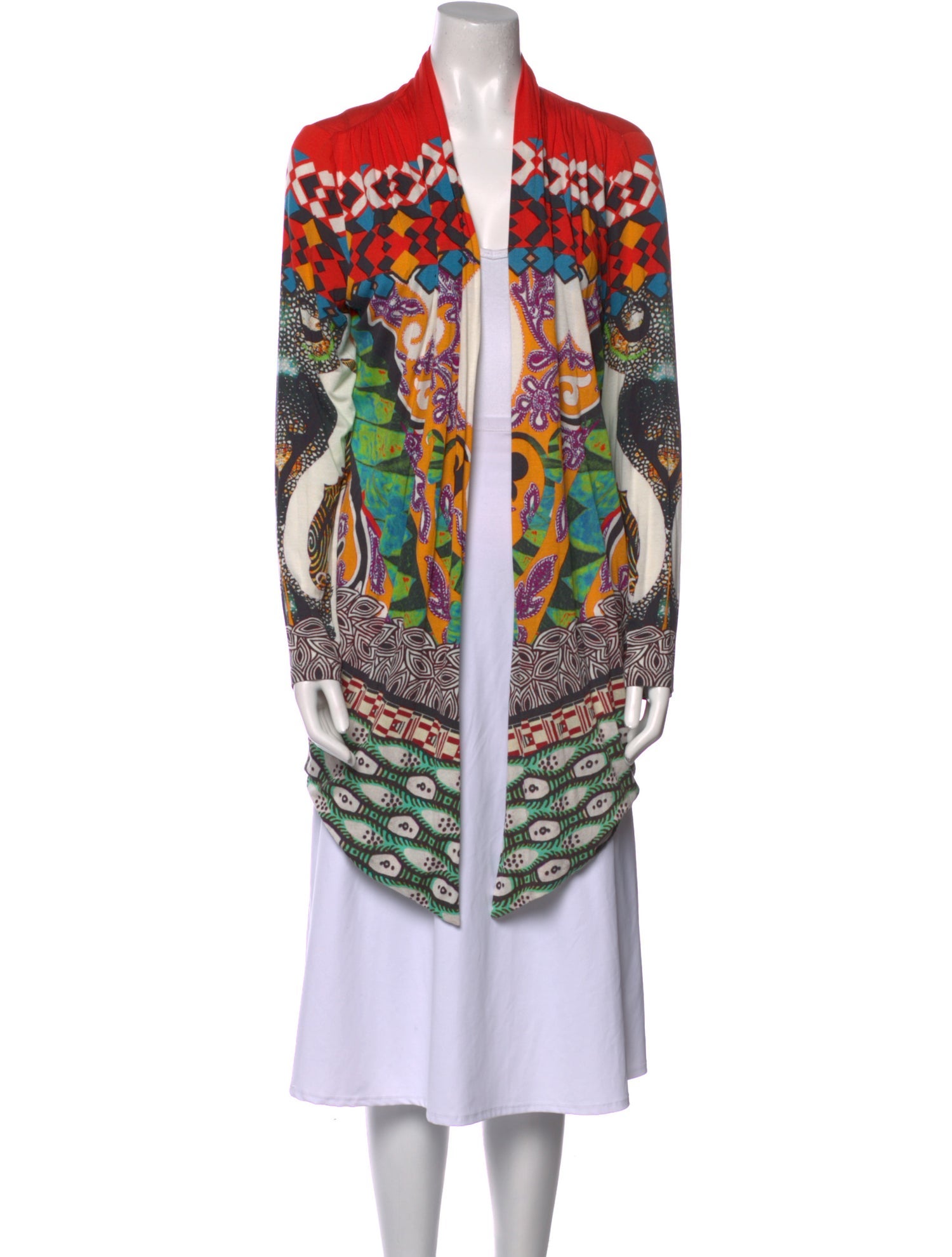 Etro Printed Open Front Sweater