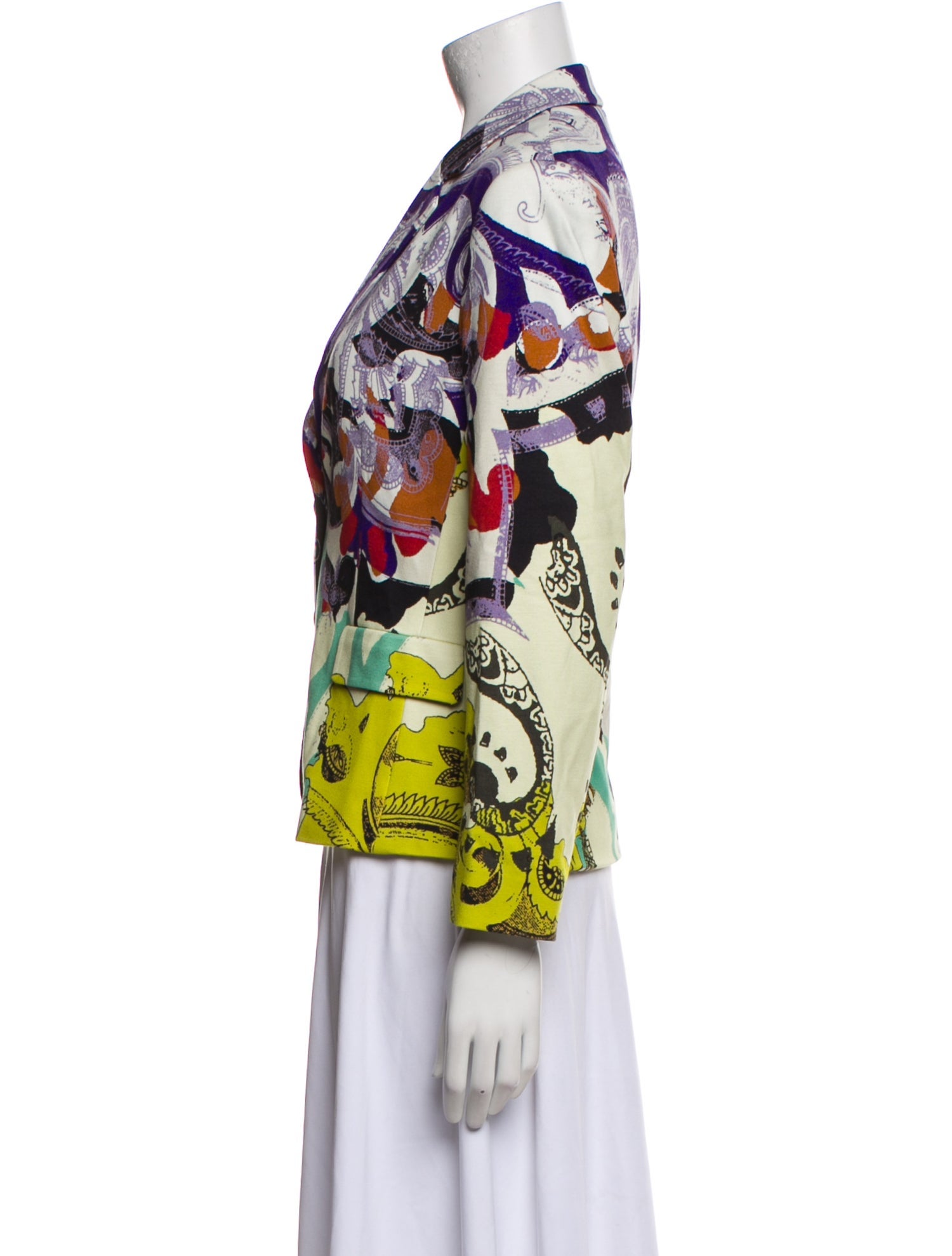 Etro Linen Floral Print Blazer