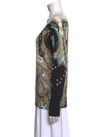 Etro Silk Paisley Print Sweater