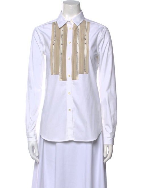 Etro Striped Long Sleeve Button-Up Top