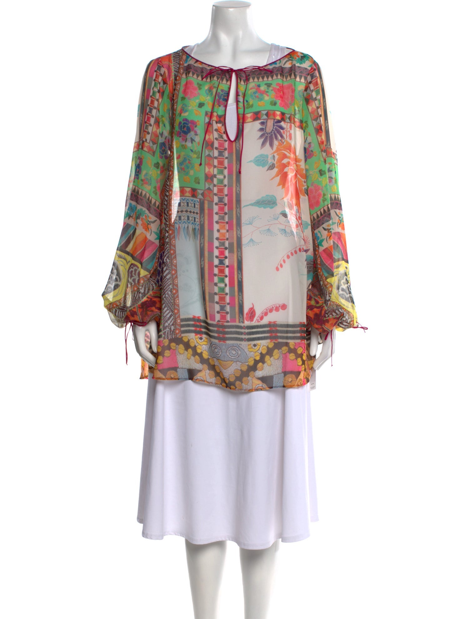 Etro Printed Bateau Neckline Tunic w/ Tags