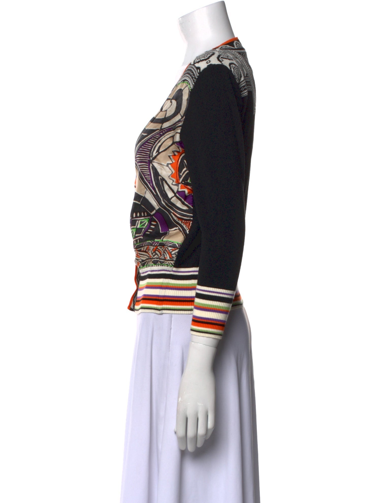 Etro Printed V-Neck Sweater
