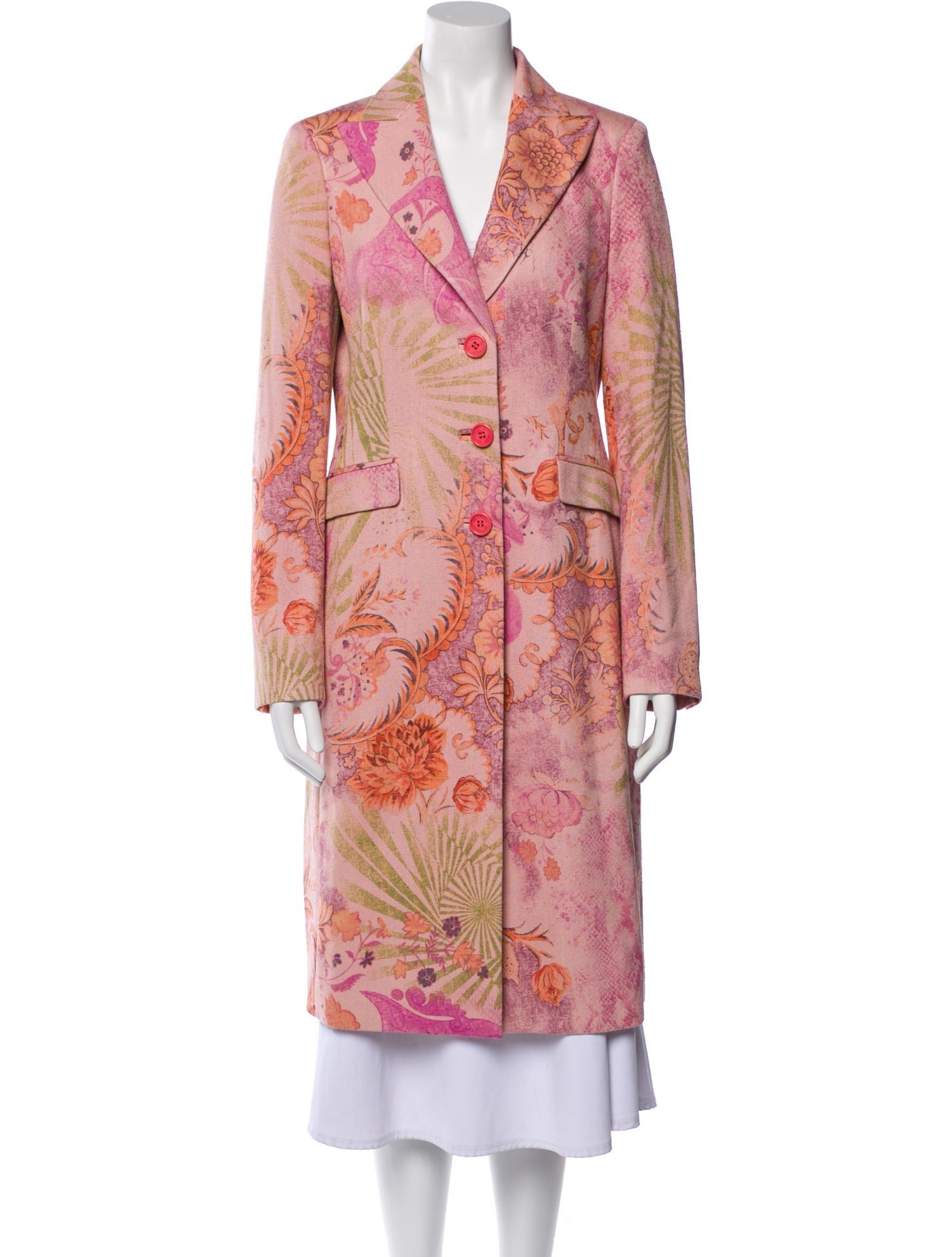 Etro Silk Paisley Print Trench Coat