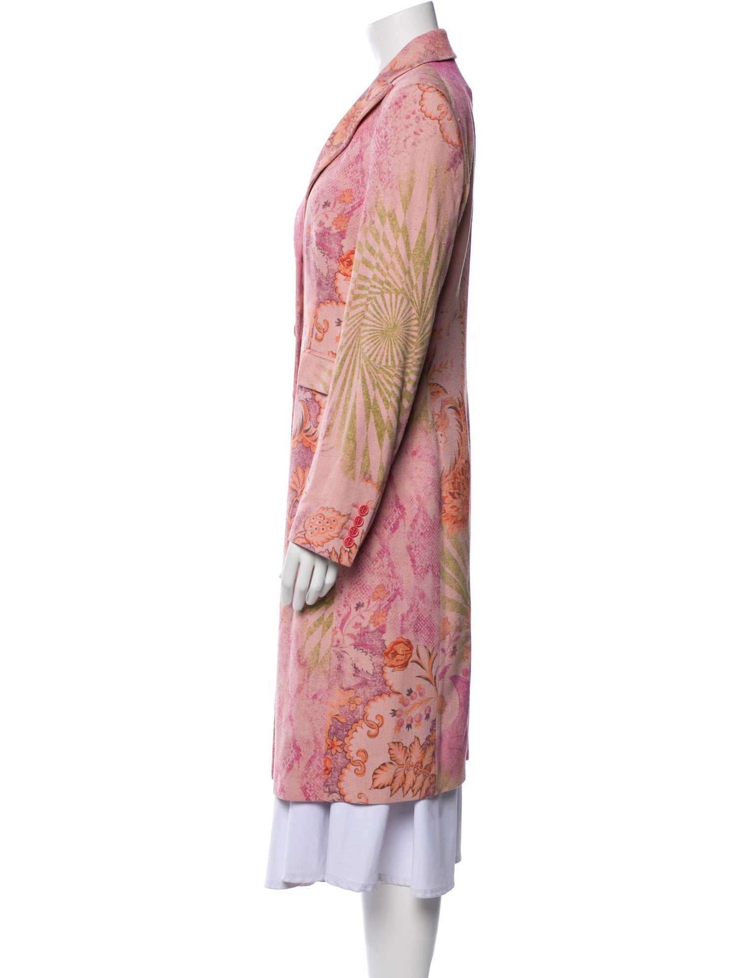 Etro Silk Paisley Print Trench Coat