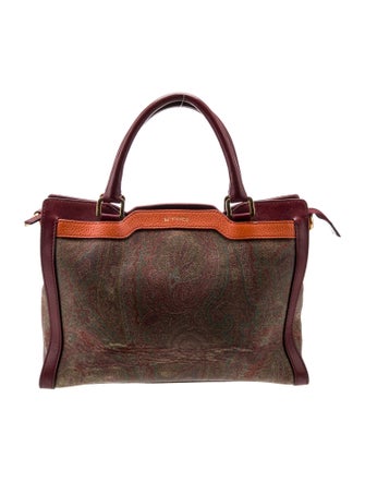 Etro Leather Top Handle Bag
