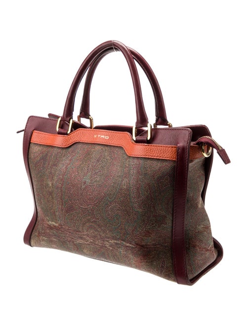 Etro Leather Top Handle Bag