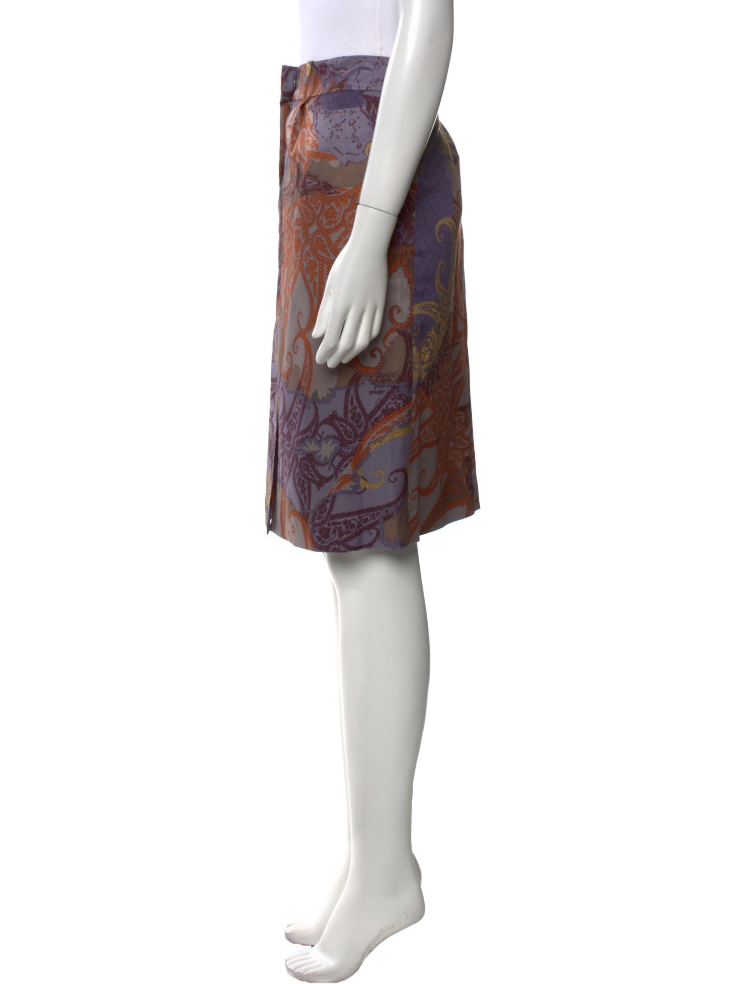 Etro Silk Knee-Length Skirt