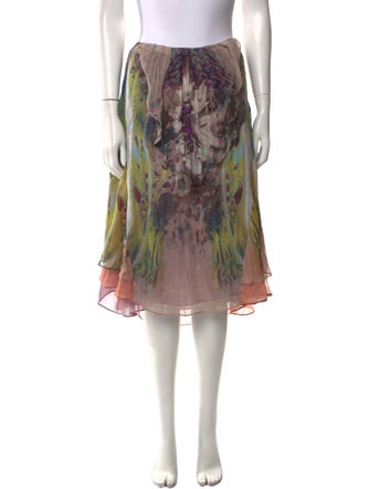 Etro Silk Midi Length Skirt
