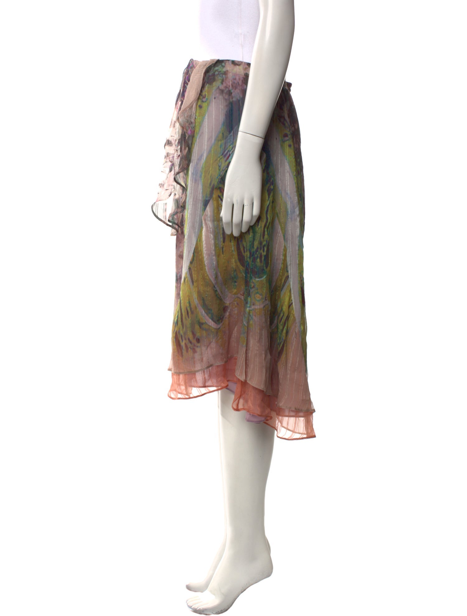 Etro Silk Midi Length Skirt