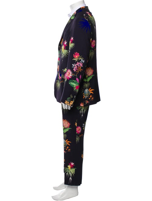 Etro Virgin Wool Floral Print Two-Piece Blazer