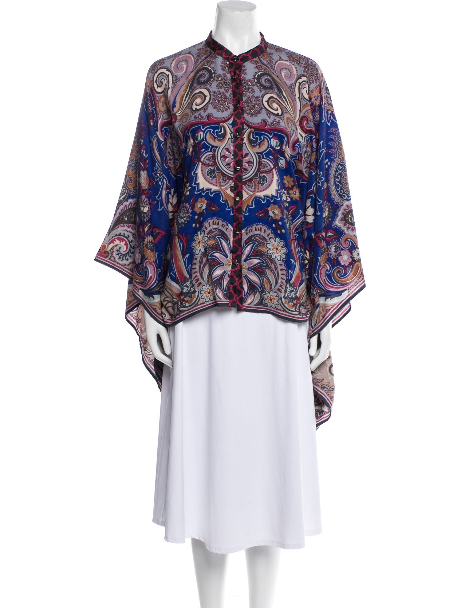 Etro Wool Paisley Print Blouse