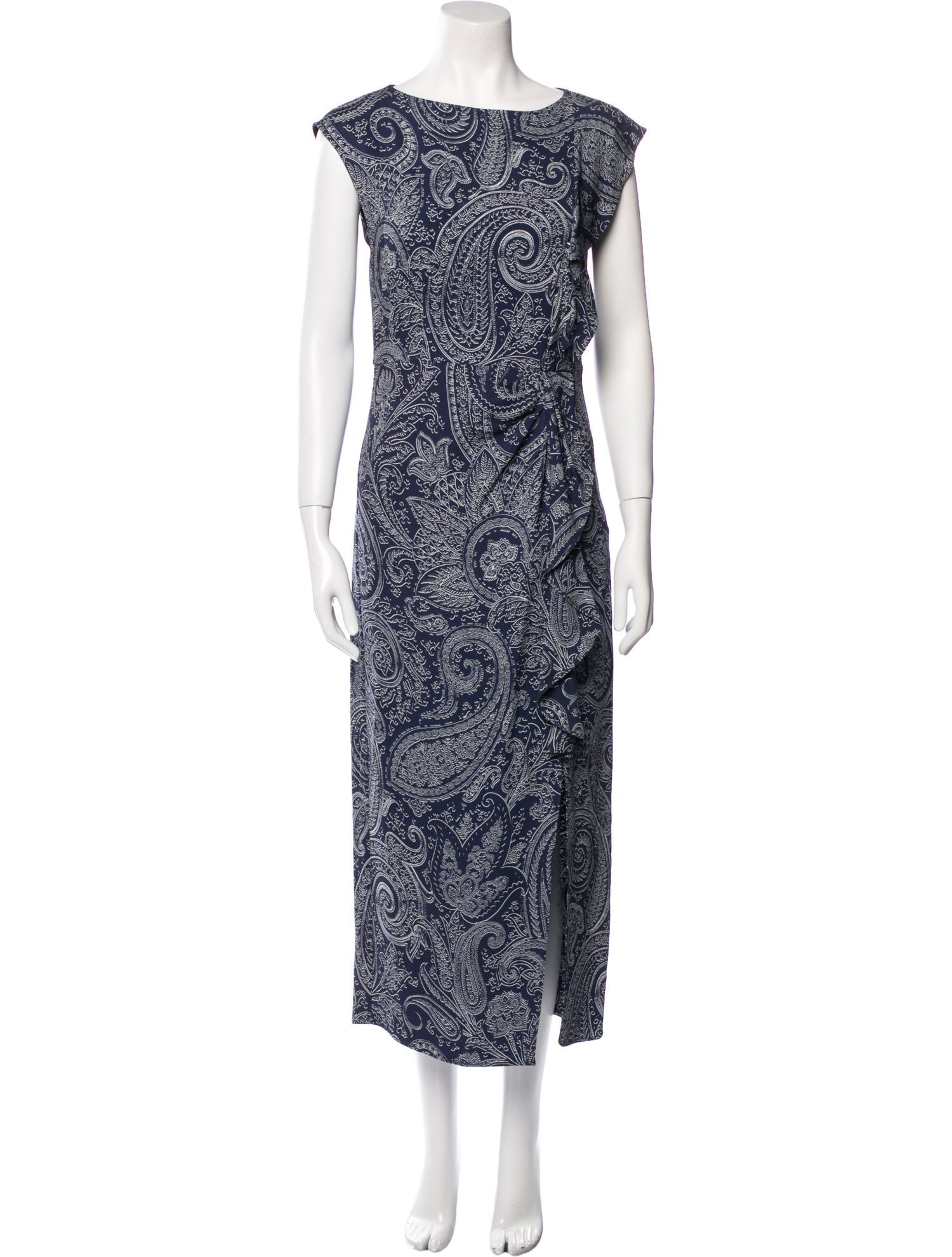 Etro Paisley Print Long Dress - Blue Dresses, Clothing - ETR239754 | The  RealReal