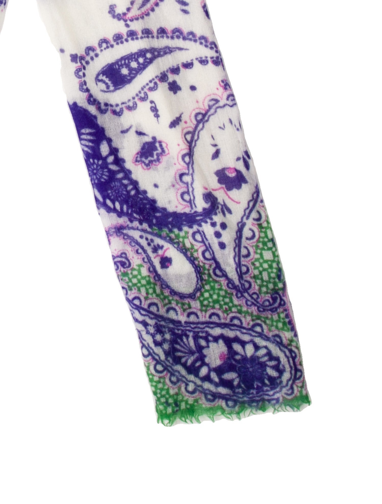 Etro Cashmere Paisley Print Scarf