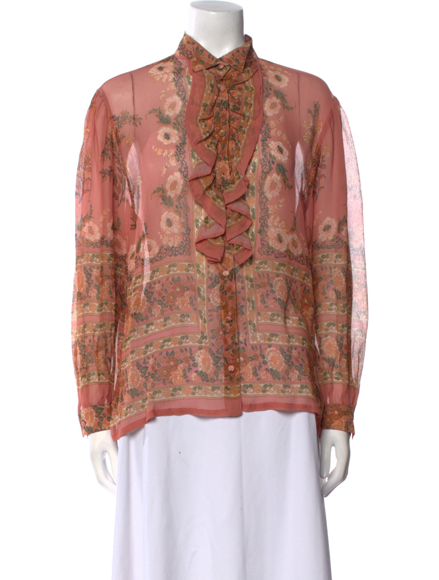 Etro Silk Floral Print Blouse