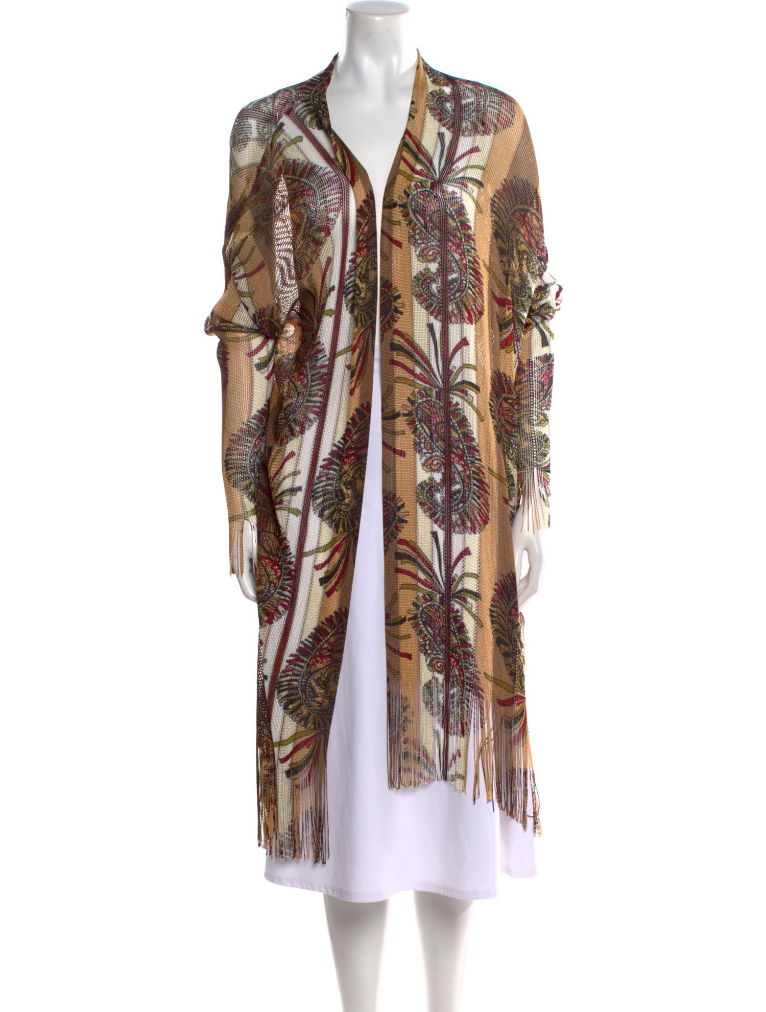 Etro Printed Open Front Sweater