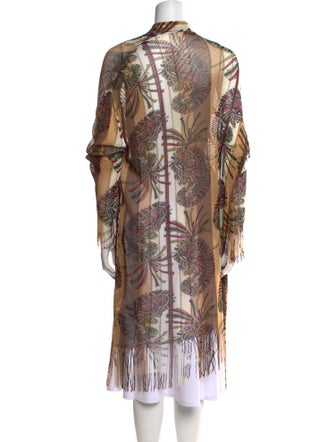 Etro Printed Open Front Sweater