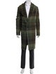 Etro Wool Plaid Print Overcoat