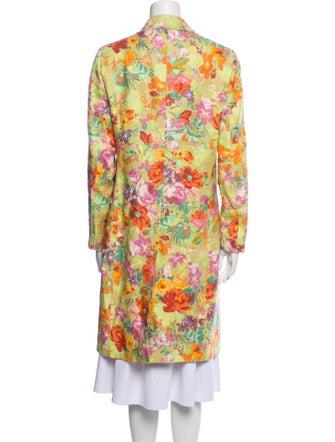 Etro Linen Floral Print Coat