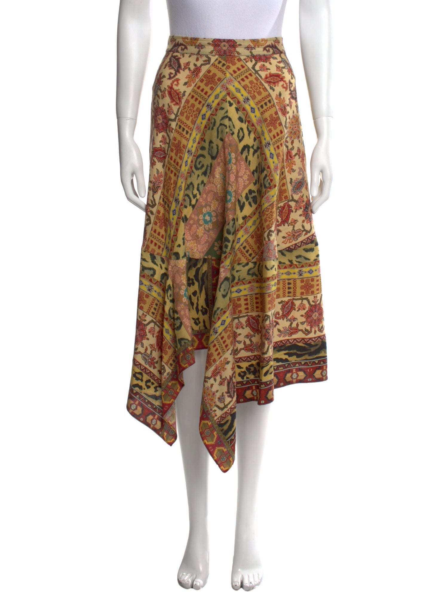 Etro Wool Midi Length Skirt