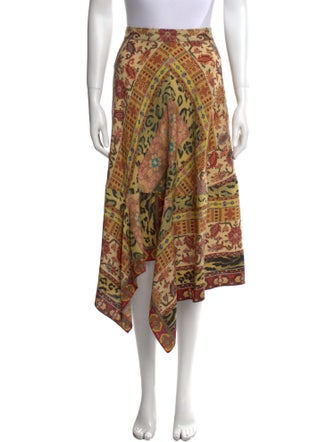 Etro Wool Midi Length Skirt