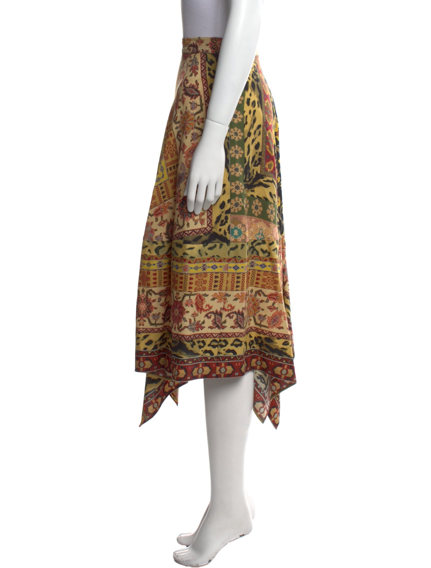 Etro Wool Midi Length Skirt