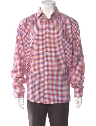 Etro Plaid Print Long Sleeve Shirt