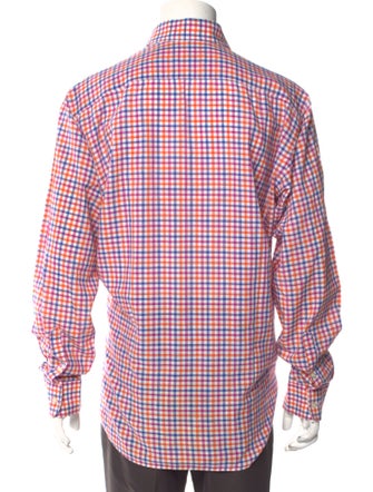 Etro Plaid Print Long Sleeve Shirt