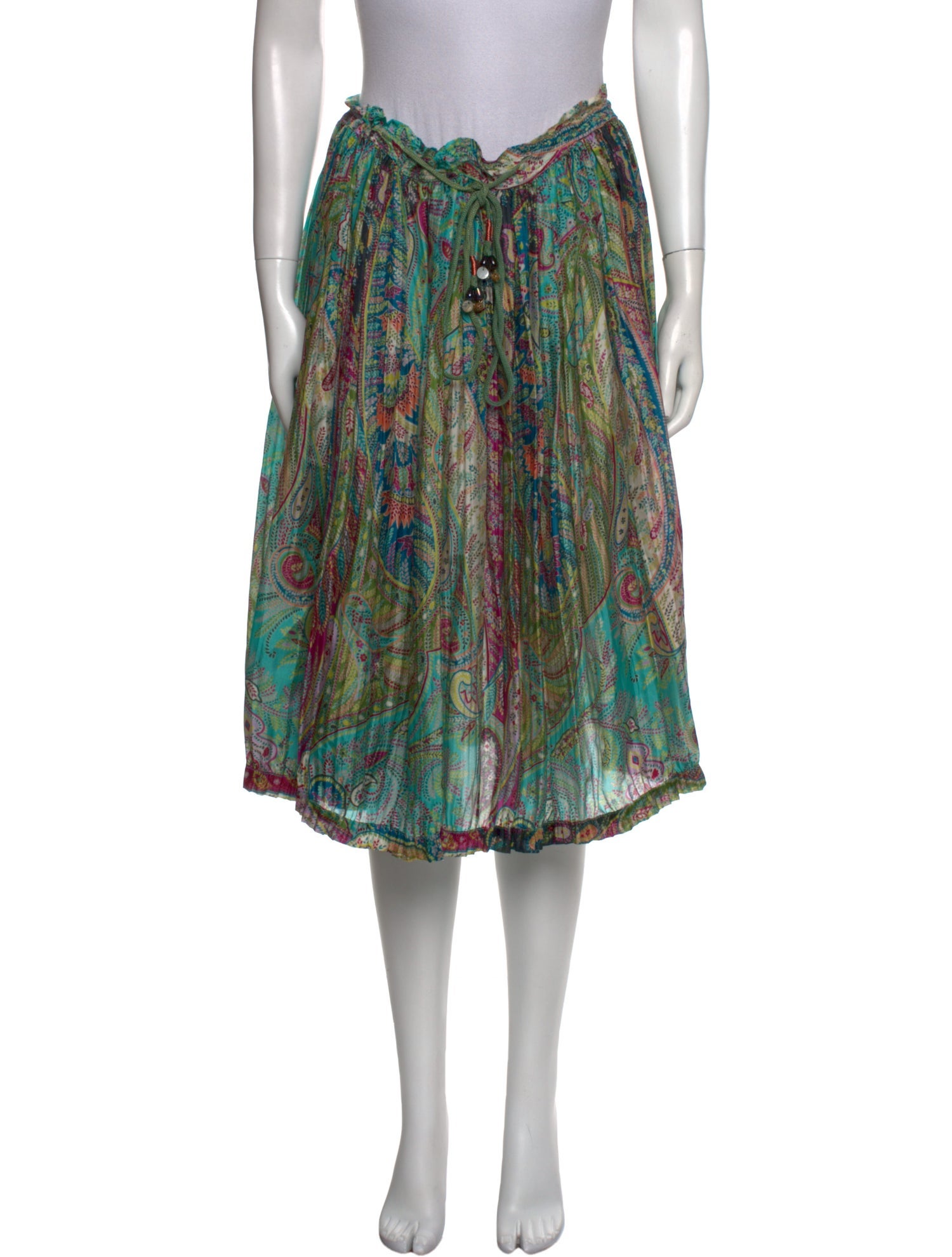 Etro Silk Midi Length Skirt