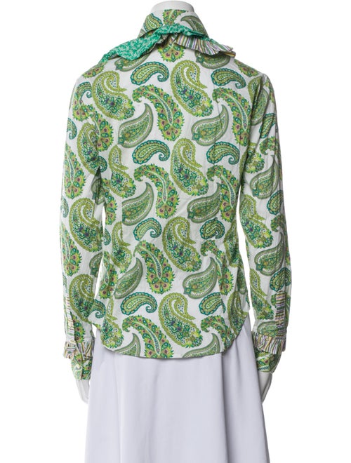 Etro Paisley Print Long Sleeve Button-Up Top