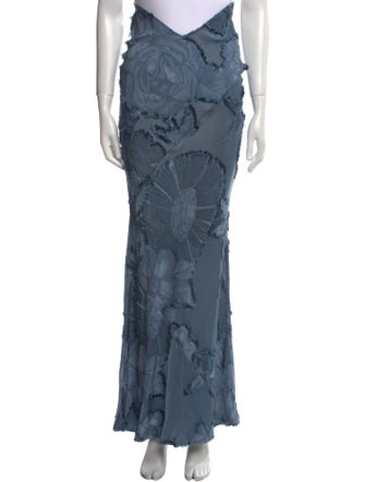 Etro Floral Print Long Skirt