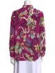 Etro Silk Floral Print Button-Up Top