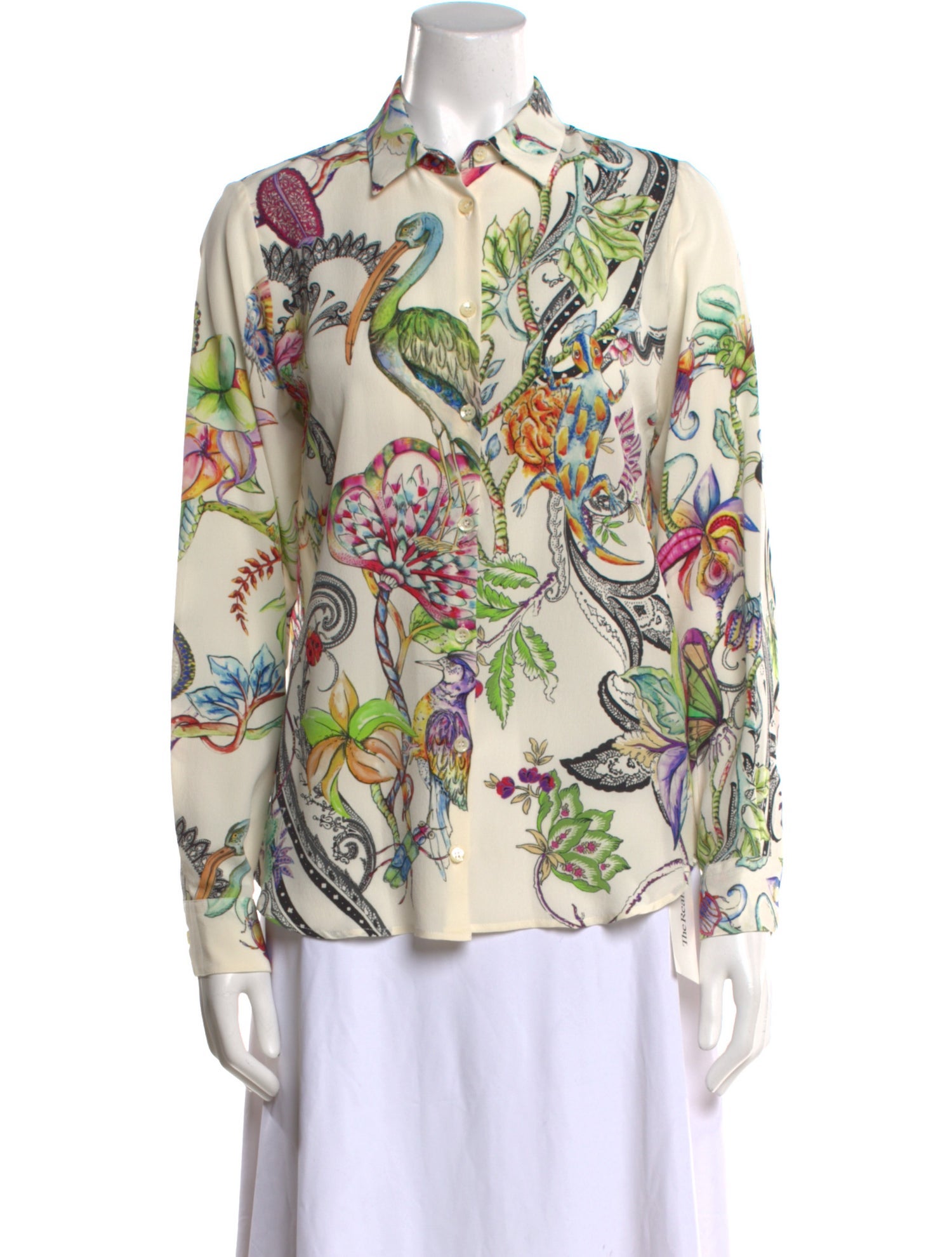 Etro Silk Printed Button-Up Top