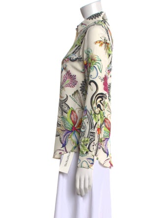 Etro Silk Printed Button-Up Top