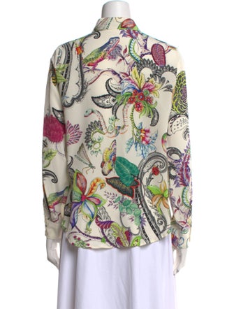 Etro Silk Printed Button-Up Top