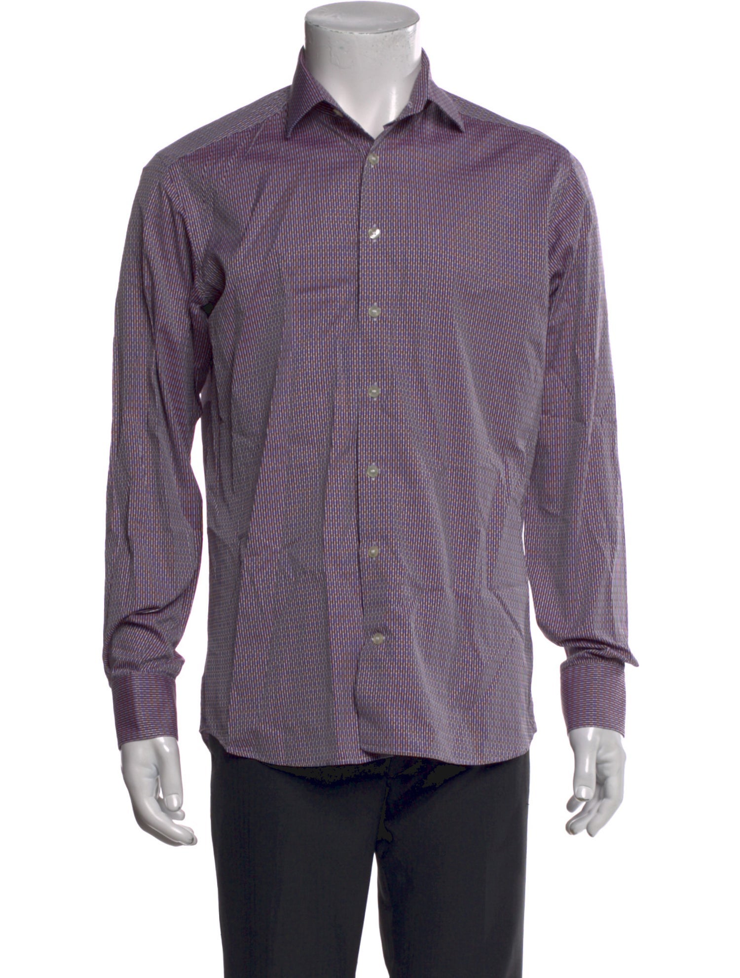 Etro Printed Long Sleeve Dress Shirt
