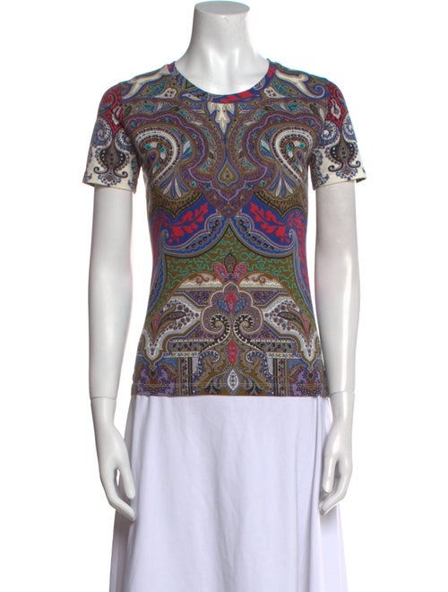 Etro Paisley Print Crew Neck T-Shirt