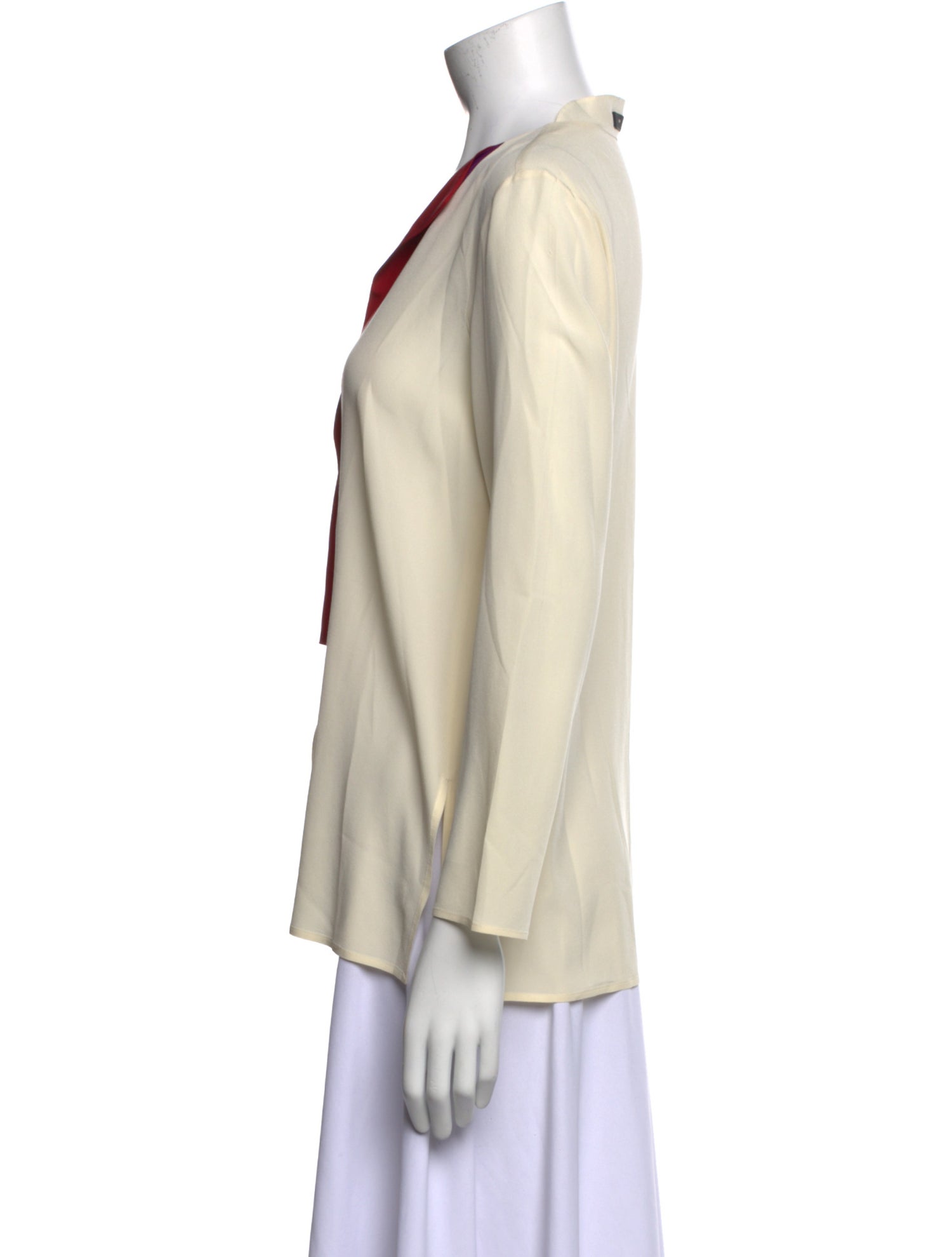 Etro Silk Colorblock Pattern Blouse